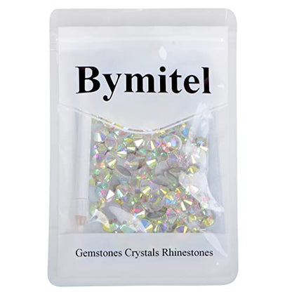 144PCS Art Nail Rhinestones Non Hotfix Glue Fix Round Crystals Glass Flatback for DIY Jewelry Making with one Picking Pen (ss50 144PCS, Crystal AB) - color: Crystal AB, size: ss50 144pcs
