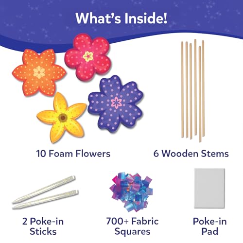 Skillmatics Poke-in Art – Flower Bouquet, Wood Craft Kit, Gift for Kids - style: 2. Flower Bouquet