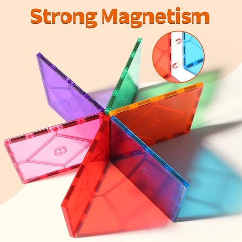8 Piece Large Square Shape Magnetic Tiles Kids Toys for Kids Ages 3-5 4-8 - style: Large Magnetic Tiles