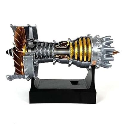 Hot Air Stirling Engine Motor Model,Stirling Engine Kit, Single-Cylinder Metal Stirling Engine External Combustion Engine Motor,DIY Hot Air Engine Gift of Air for Adults Desktop (Gray Gold) - color: Gray Gold