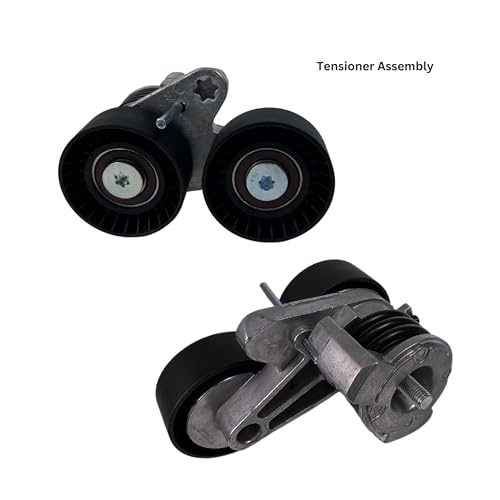 Drive Belt Kit with Tensioner Assembly + 2 Idler Pulleys for BMW 135i 335i (07-10)