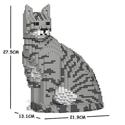 Cat 02S-M03 - color: Light Grey Tabby