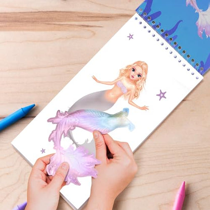 BSCOOL Mermaid Sticker Book Activity Book for Kids Girls - color: Sticker Dress Up Mermaid