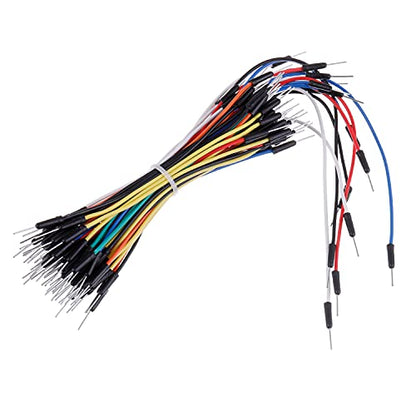 BOJACK 3 Values 130 Pcs Solderless Breadboard 4 Pcs 830 Tie Points & 400 Tie Points & 126 Pcs Flexible Breadboard Jumper Wires - size: Large