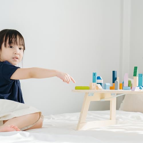 PlanToys® Urban City Blocks Wooden Montessori 45-Piece Construction Kids