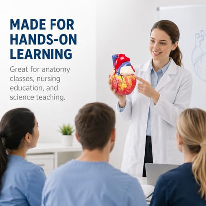2X Enlarged Anatomical Heart Model, 4-Part, 49 Structures - size: 2X Enlarged 49 Anatomical Structures Model