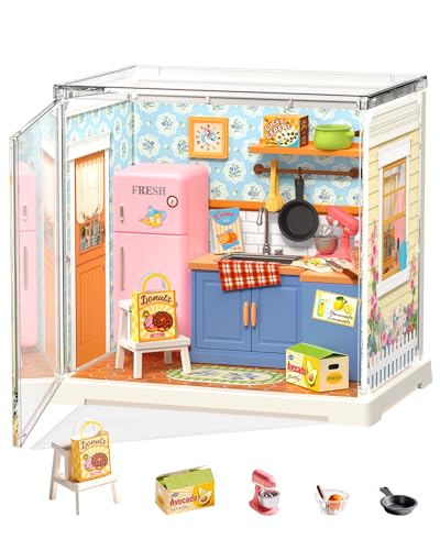 ROBOTIME Super Creator Kits, Miniature Kitchen Kit, DIY Plastic House Building Toy Set, Tiny Kitchen Making Kit Model Craft Hobby Unique Gift (Homely Baking Kitchen) ﻿ - color: Homely Baking Kitchen