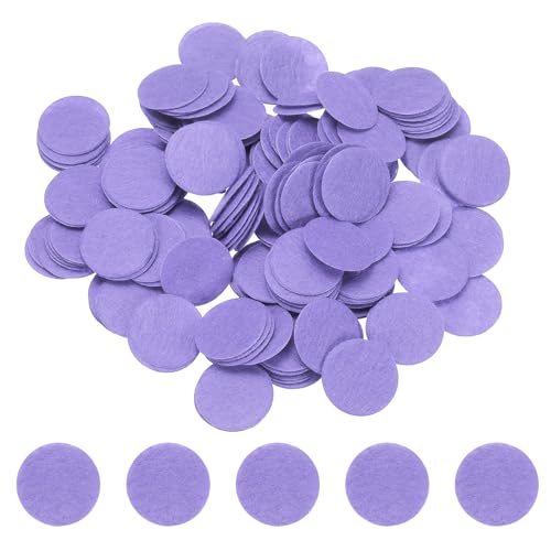 PATIKIL Round Felt Circles for Crafts 25mm/0.98" Pre Cut 200Pcs - color: Purple, size: 25mm
