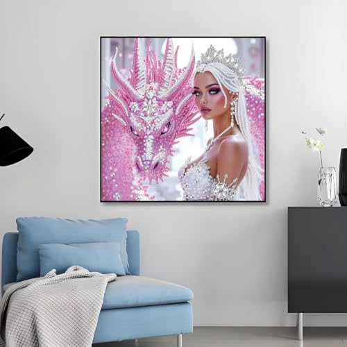 Dragon Diamond Art Kits for Adults,Full Drill Diamond Painting Kit 12x12in - color: YP119