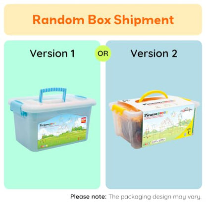 PicassoTiles 600pc Construction Toy Straw Building Set Children STEM Learning Interlocking Building Toys Creative Straw Connecting Builder Kits Early Education Kit for Kids Boys & Girls Ages 3+ PTS600 - color: 600pc Toy Straw