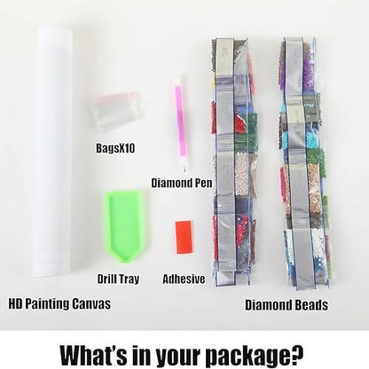 Flowers Diamond Art Kits for Adults,Diamond Painting Kits for Beginner - color: KM906-1