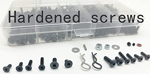 1000pcs Universal RC Screw Kit Screws Assortment Set, Hardware Fasteners for Traxxas Axial Redcat HPI Arrma SCX10 Losi 1/8 1/10 1/12 1/16 Scale RC Cars Trucks Crawler (1000pcs RC Screws) - style: 1000pcs RC Screws