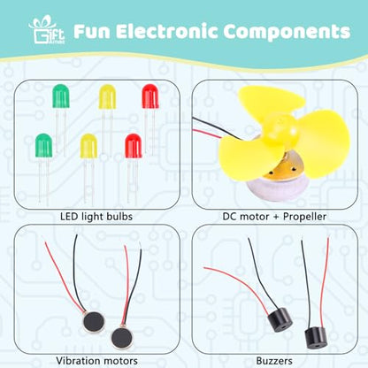 GiftAmaz Paper Circuits Kit for Kids, STEM Electric Circuit Motors Kit - style: Real-Life Themed Paper Circuits Kit