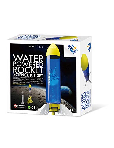 PLAYSTEM Outdoor Water Powered Rocket Physics Learning Set-with Tail, Body and Pump DIY Rocket Science Experiment Kit- Space STEM Outdoor Toys Gift for Kids,Teens, Boys & Girls - color: Pro