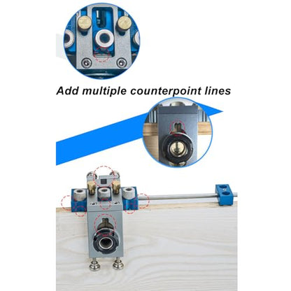 Self Centering Dowel Jig Kit for Woodworking Precision Dowel Hole Drilling Cabinet Making Applications Furniture Assembly Joinery Tool