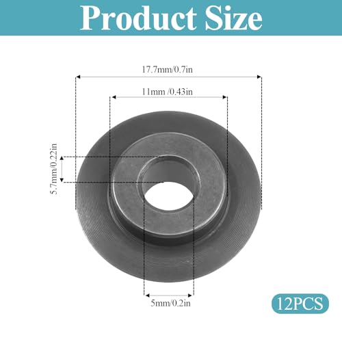 12 PCS Tubing Cutter, Pipe Cutter Blade, Tubing Cutters Replacement Tool Compatible with Models 101 103 104 117 118 150 151 152 153 205 Copper Pipe Cutters