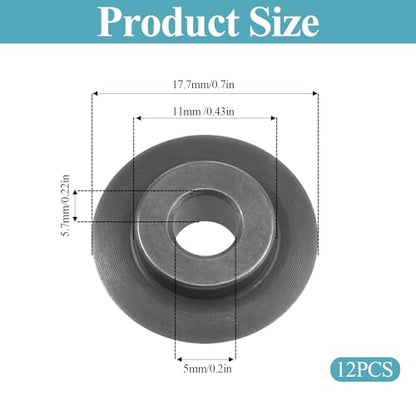 12 PCS Tubing Cutter, Pipe Cutter Blade, Tubing Cutters Replacement Tool Compatible with Models 101 103 104 117 118 150 151 152 153 205 Copper Pipe Cutters