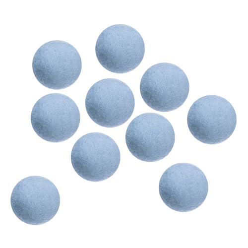 PATIKIL Wool Felt Balls Beads Wool Felting Pom 3.1cm 31mm Heavy Blue for Home Crafts Handcrafts Project DIY Pack of 10 - color: Heavy Blue