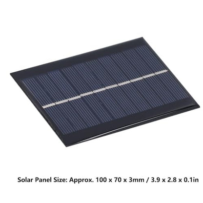 2Pcs 1W 5V Solar Panel Module – Polycrystalline Silicon Solar Cells for Outdoor Power Generation with Wind-Resisting Frame 100x70mm