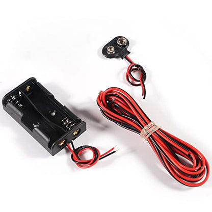 Electric DC TT Motors Kit Plastic Gears AA Battery Holder Case with Mini RC Motor 1.5-3V 15000RPM Electronic Wire Shaft Propeller 9V Battery Clip and Rocker Switch for DIY Science Projects - color: C kit