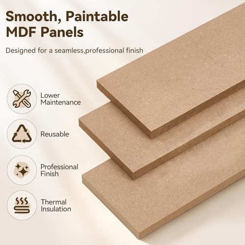 INMOZATA Arch Wainscoting Panels Kit, MDF Board and Batten Wall Panel Kit