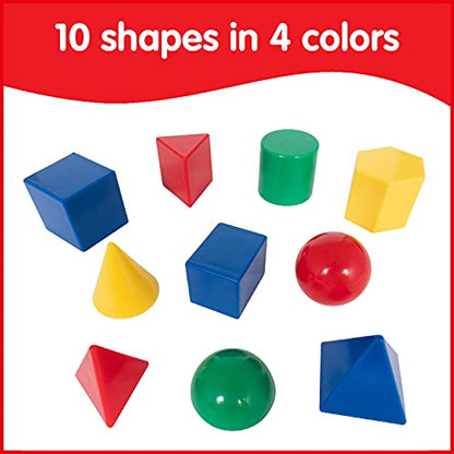 LEARNING ADVANTAGE edxeducation Mini Geometric Solids, Set of 40