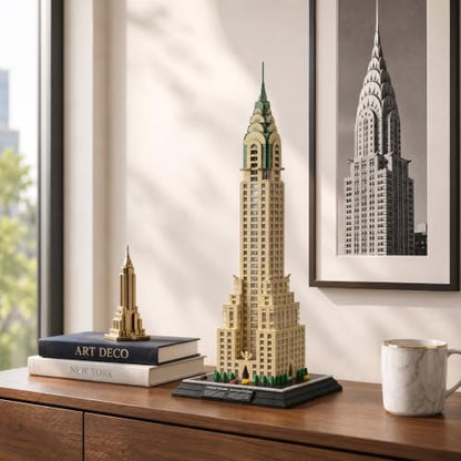 Mould King 22036 Building Set - 2265+ Piece LED Light Up Skyscraper Model Kit for Adults, 64.5cm Tall Art Deco Building, Ages 14+