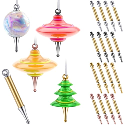 CroBlissful 20 Set Christmas Tree Ornament Woodturning Kit, Multicolor - color: Multi Color