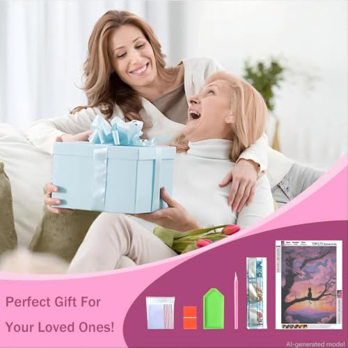Cherry Blossom Diamond Art Kits for Adults, Flower Diamond Painting Kits - color: HS028-1