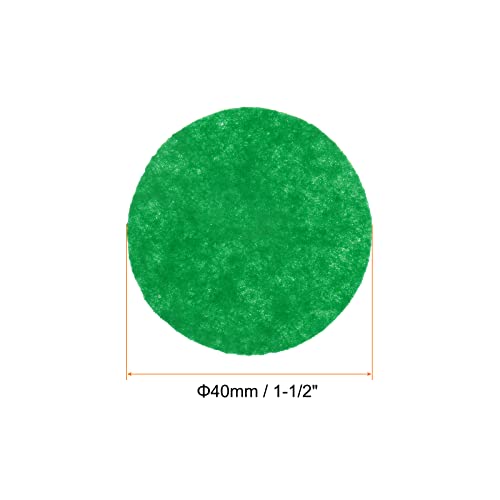HARFINGTON 300pcs Round Felt Circles, 40mm 1-1/2" Pre Cut Felt Craft Pads Non-Woven Mini Felt Fabric Circles for DIY Sewing Handcraft Cut Projects Craft Finishing, Green - color: Green, size: 40mm