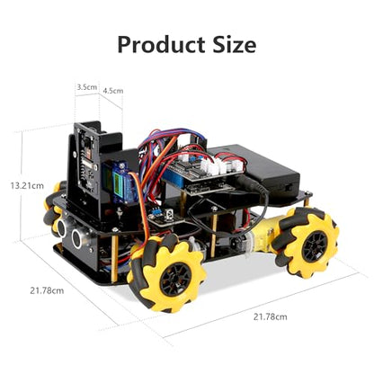 ACEBOTT Robot Kit with 3MP Camera, Robotics for Kids Ages 8–12 12-16 Compatible with Arduino & Scratch, App & Remote Control, STEM Toys Coding Robot Kit, Gift for Kids, Teens and Adults - color: Yellow-b