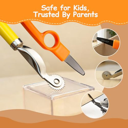 Kids Cardboard Cutter Safe Tool Set 150 Pcs with Storage Box