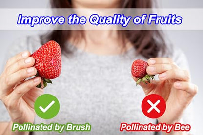 Pollinating Brush for Indoor Hydroponic Garden, Pollination Brushes for Flowering Plants in Greenhouse, Pollinator Brush with Soft Wool for Tomatoes, Peppers, Strawberries, Cucumbers (10 Pack)