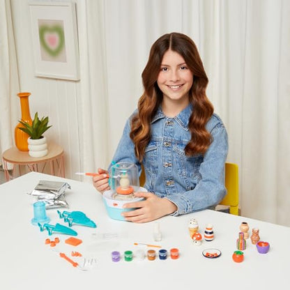 Make It Real: Mini Pottery Studio Deluxe Set - DIY All-in-1 Sculpting Craft Kit, All Skill Levels, Miniature Clay Projects, Kids Girls & Tweens Age 8+ - style: Deluxe