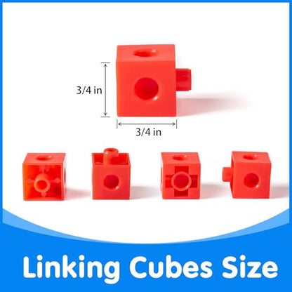 100 Pcs Math Linking Cubes - color: Linking Cubes