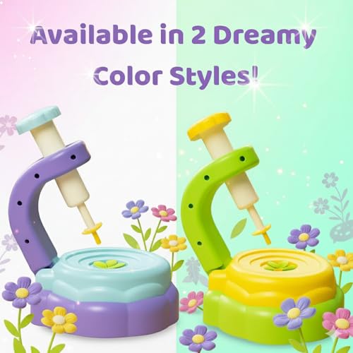 Fabric Flower Bouquets Toys, DIY Craft Kits Toys for Kids - Flowers Market Toy, Build Your Flower Bouquet, Arts & Crafts for 3+ Year Toddler Girl, Educational Activity Preschool B-Day Gifts