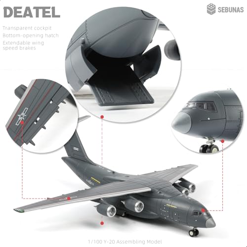 1:100 Scale Y-20 Transport Aircraft Quick Assembly Model Kit - color: 3.y-20