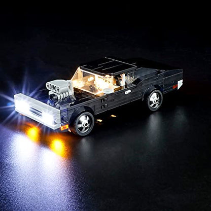 GEAMENT LED Light Kit Compatible with LEGO Fast & Furious 1970 Dodge Charger R/T - for Speed Champions 76912 Model Set (Model Set Not Included)