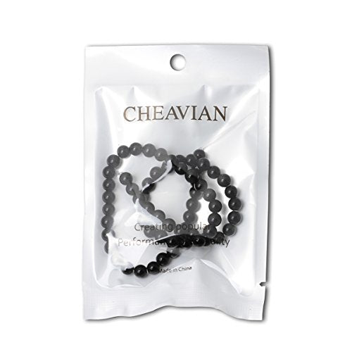 60PCS 6mm Natural Black Obsidian Gemstone Round Loose Beads Crystal Energy Stone Healing Power for DIY Jewelry Making 1 Strand 15" - color: Black Obsidian, size: 6mm
