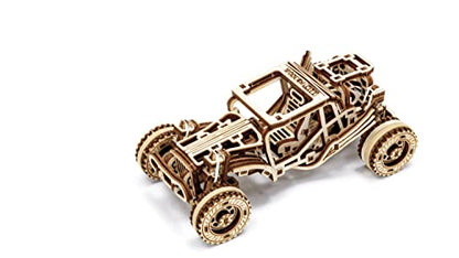 WOODEN.CITY Buggy 3D Wooden Puzzles for Adults – Build Your Own Buggy with Rubber‑Band Motor – Self‑Assembly Model, DIY Gift – Laser‑Cut Wooden 3D Model for Display and Home Décor