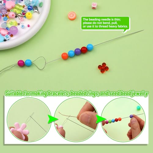 UOOU 86 Pcs Beading Needle Set, 6 Sizes Beading Needles for Seed Beads
