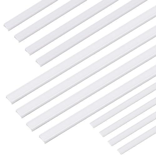 BENECREAT 75PCS ABS Plastic Bars (3 Sizes) - Model Building Tubes for DIY Sand Table, Handmade Crafts, Architectural Modeling - color: I Beam Tubes
