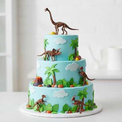 30 PCS Dinosaur Fossil Skeletons, Assorted Dinosaur Skeleton Toys Figures for Science Play Dino Sand Dig Party Favor Decorations - style: Brown