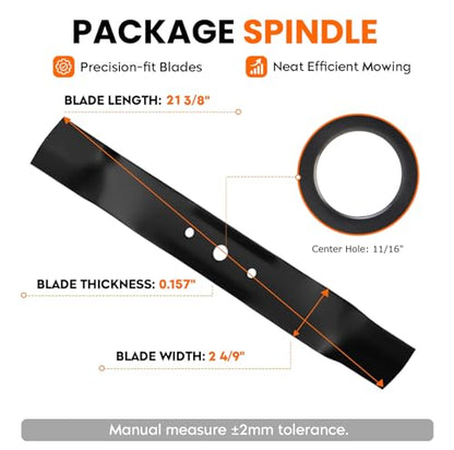 42 inch Deck Spindle Blade Belt Rebuild Kit for John Deere L100 L105 L107 L108 L100 L110 L111 L118, Include Spindle GY20050 GY20785, 1/2" x 104" Belt GX20072 GY20570, Mulching Blade GX20249 GX20433 - size: 42 inch Spindle Kit