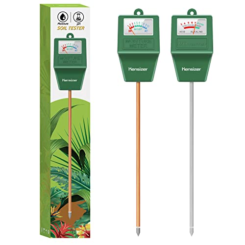 Kensizer Soil Tester, Soil Moisture/pH Meter, Gardening Farm Lawn Test Kit Tool, Digital Plant Probe, Water Hydrometer for Indoor Outdoor, No Battery Required, Green - size: Moisture/pH Meter