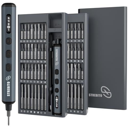 STREBITO Mini Electric Screwdriver, 70 in 1 Small Electric Screwdriver Set - style: Upgraded