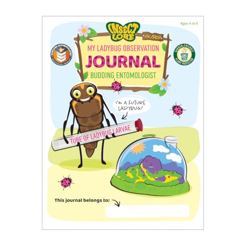 Insect Lore Ladybug Land with Prepaid Voucher - Redeem Voucher for 10-15 Native Ladybug Larvae - Diorama Style Ladybug Habitat for Kids - Observe, Raise, & Release Adult Ladybugs