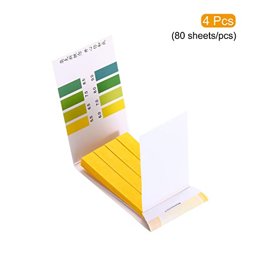 PATIKIL PH Test Strips 5.5-9.0, 4 Pack 320 Indicator Papers Litmus Tester for Water Food Soil Alkaline Acid Testing - style: PH 5.5-9.0