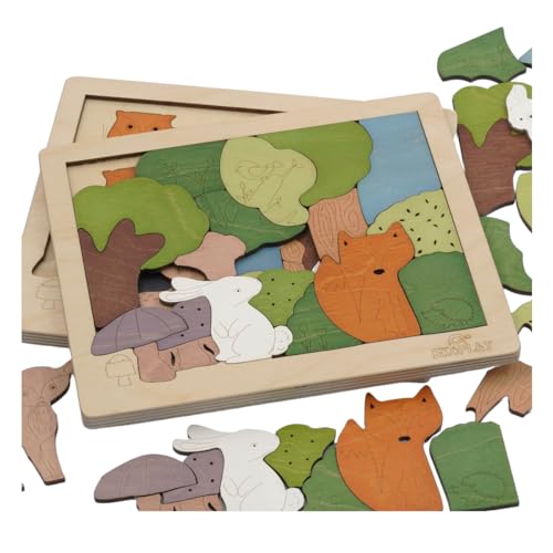 Woodlands Puzzle for Kids | 33 Piece Jigsaw Puzzle for Pre-School Kids | Learning and Educational Toy Gift for Boys & Girls 3 Years and Above - style: Woodlands