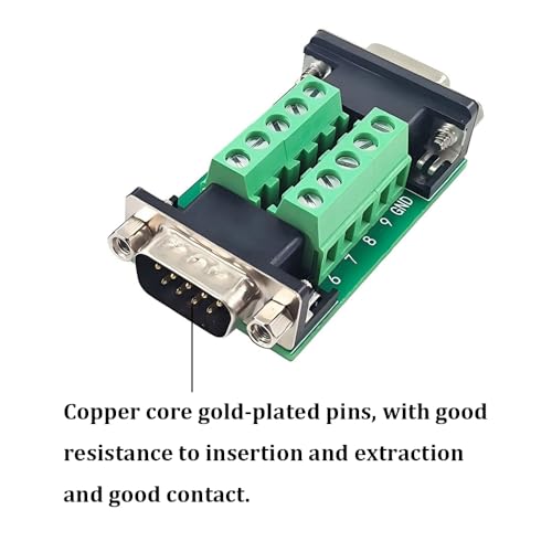 2PCS RS232 DB9 Female and Male Connector in One Breakout Board - style: DB9